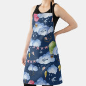 バルーンお洒落:水彩雲パターン エプロン (インサイチュ)