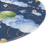 バルーンお洒落:水彩雲パターン カッティングボード (角)