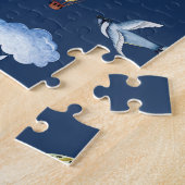 バルーンお洒落:水彩雲パターン ジグソーパズル (側面)