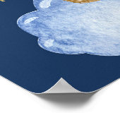 バルーンお洒落：水彩雲パターン ポスター (角)