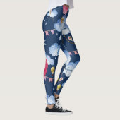 バルーンお洒落:水彩雲パターン レギンス (右)