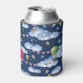 バルーンお洒落：水彩雲パターン 缶クーラー (缶正面)
