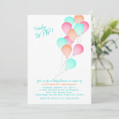 バルーンお祝いベビーシャワー 招待状 (スタンド正面)