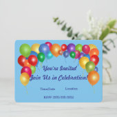 バルーンお祝い 招待状 (スタンド正面)