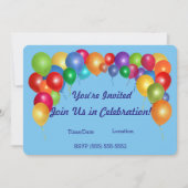 バルーンお祝い 招待状 (正面)