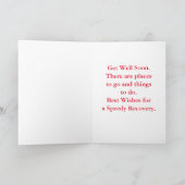 バルーンが良く、5" x 7"折り畳まれたGet Well Card カード (内部)