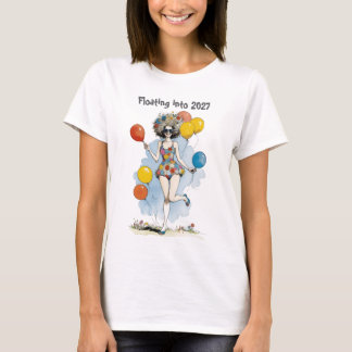 バルーンで2027年を浮かれてお祝い Tシャツ