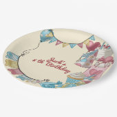 バルーンとギフト付き誕生日パーティ子供へ ペーパープレート (アングル)