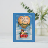 バルーンとハートビクトリアンバレンタインデー シーズンポストカード (スタンド正面)