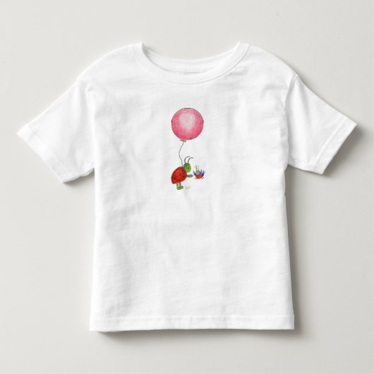 バルーンとバグT型 トドラーTシャツ (正面)