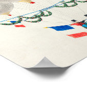 バルーンとフフランスのラグ ポスター (角)