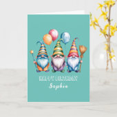 バルーンと格言杖と幸せな魔法 カード (黄色い花)