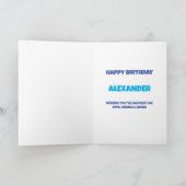 バルーンと紙吹雪が誕生日カードに表示される カード (内部)