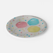 バルーンと紙吹雪紙プレート ペーパープレート (アングル)