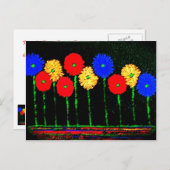 バルーンと花Sweet sixteen保存日付 案内ポストカード (正面/裏面)