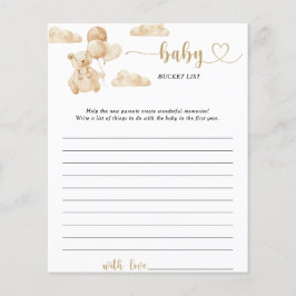 バルーンにクマベビーバケットリストゲーム