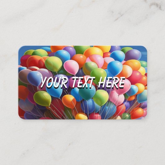 バルーンに文字を追加 名刺 (正面)