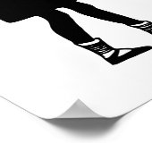 バルーンのシルエット感動的を持つ子 ポスター (角)