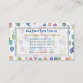 バルーンのパターンパーティーイベント計画 名刺 (正面)