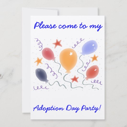 バルーンの導入日パーティの招待状 招待状 (正面)