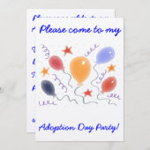 バルーンの導入日パーティの招待状 招待状 (正面/裏面)