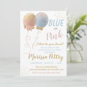 バルーンの性別により、パーティーが青またはピンクに変わる 招待状 (スタンド正面)