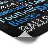 バルーンの最初の誕生日の黒板サイン ポスター (角)