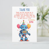 バルーンの水彩ロボットテーマ サンキューカード (スタンド正面)