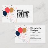 バルーンの背景(フラット) 名刺 (正面/裏面)