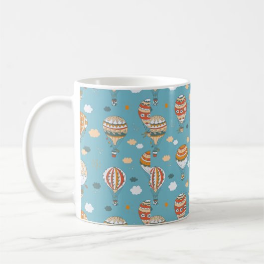 バルーンの色パターン コーヒーマグカップ (左)