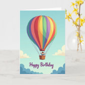 バルーンの誕生日カード カード (黄色い花)