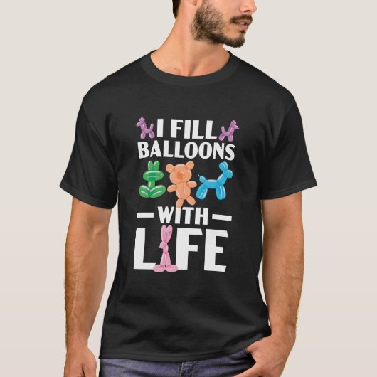 バルーンをライフバルーンのツイストで塗りつぶす Tシャツ (正面)