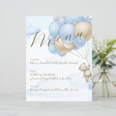 バルーンを待つことができる男の子のシャワーのメニュー (スタンド正面)