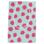 バルーンを押さえたかわいいバニーハッピーバースデー ミディアムペーパーバッグ (裏面)