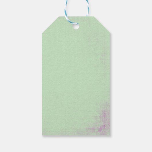 バルーンを押さえたかわいいバニー誕生日 ギフトタグ (裏面)