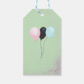 バルーンを持ったかわいいバニー誕生日ありがとう ギフトタグ (裏面)