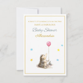 バルーンを持つカスタム名のハリネズミの赤ちゃんシャワー