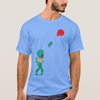 バルーンを持つゾンビ ゾンビ映画 ホラー映画 ゾンビ Tシャツ