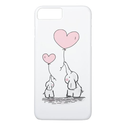 バルーンを持つ母象と子象 Case-Mate iPhoneケース (裏面)