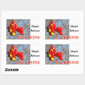 バルーンを解放しない 長方形シール (シート)