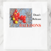 バルーンを解放しない 長方形シール (バッグ)