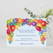 バルーンアカラフルーチパーティー 招待状 (スタンド正面)