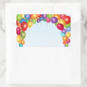 バルーンアカラフルーチ 長方形シール (バッグ)