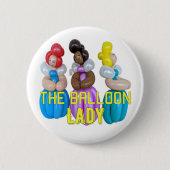 バルーンアニマルアーティストレディーボタン 缶バッジ (正面)