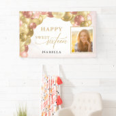 バルーンアーチハッピースウィート16パーティーフォトバナー 横断幕 (インサイチュ)