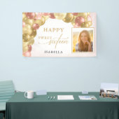 バルーンアーチハッピースウィート16パーティーフォトバナー 横断幕 (トレードショー)