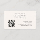 バルーンアーチパーティー装飾 名刺 (裏面)