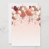 バルーンアーチ ローズゴールド ワインレッド クイーンセニョーラ 招待状 (裏面)