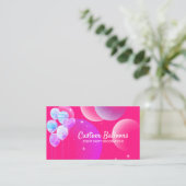 バルーンイベントパーティープランナーデコネオンピンク 名刺 (スタンド正面)