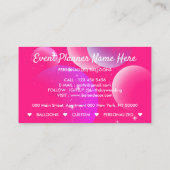 バルーンイベントパーティープランナーデコネオンピンク 名刺 (裏面)